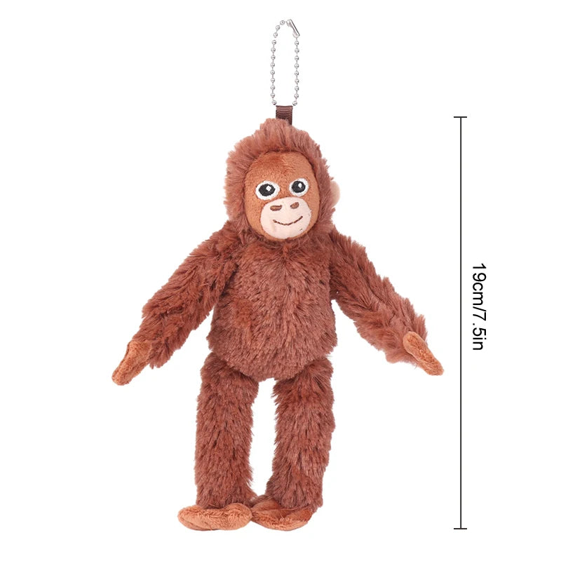 Nuevo Llavero de Peluche de Dibujos Animados, Gorila, Chimpancé, Mono, Colgante para Mochila, Coche, Bolso, Decoración, Regalo para Niños