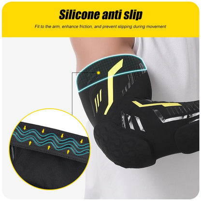 1 Pcs Sports Padded Arm Sleeve Protective Compression Elbow Pad for Basketball, Football, Volleyball, Soccer, and Gym Sport Arm Guards Home