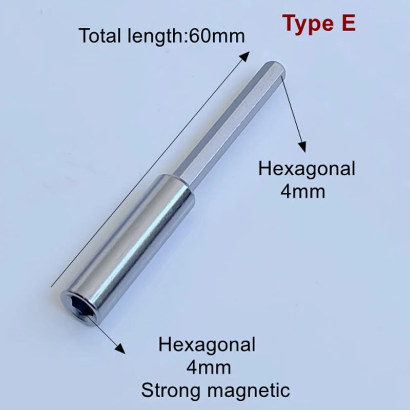 6.35mm 1/4" Micro Bit Adaptor  Insert Bit adapter to System 4mm Screwdriver Holder - Strong Magnetic