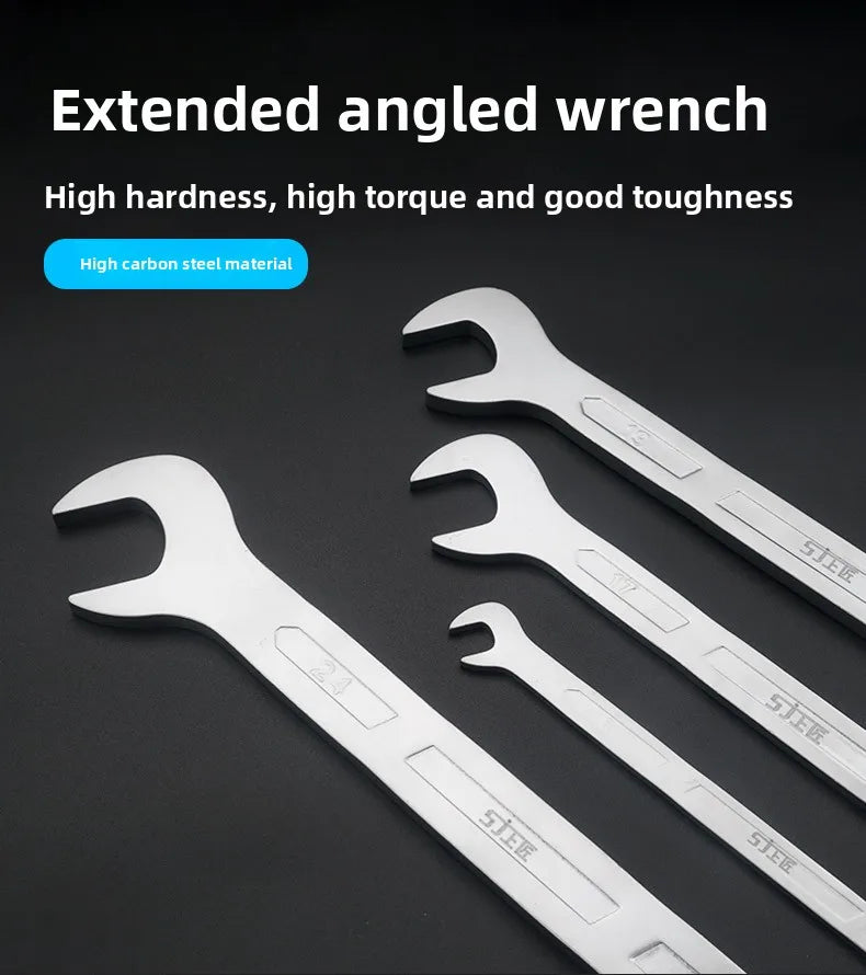 Professional Slant Long Open End Wrench Set Double Head Spanner Multi Function Auto Repair Tool