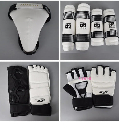 Taekwondo Combat Protective Gear Training Set Actual Combat Equipment Thicken Competition Martial Arts Protective Gear Set