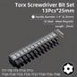 Torx Screwdriver Bit Set Tamper Proof Security Drill Bits 25mm Long Magnetic Flat Head 1/4” Hex Screw Driver Hand Tools T5-T40