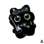 Lindo Llavero de Gato Negro de Peluche, Colgante de Dibujos Animados, Llavero Decorativo, Accesorio para Mochila, Regalo