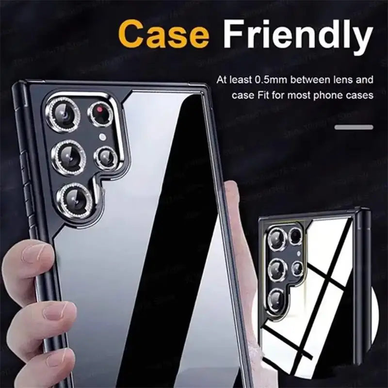 Diamond Camera Lens Protector Ring Cover For Samsung Galaxy S25 Ultra 5G S24 Plus S23 S25 FE S22 Tempered Glass Protective Film