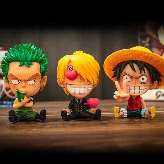 Figura de acción de anime de One Piece de 9 cm, modelo de colección, muñeco, regalos de One Piece, Luffy, Zoro, Nami, periféricos de anime de One Piece