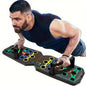 Dispositivo de entrenamiento físico y muscular con tabla de flexiones multifuncional portátil, set de entrenamiento en casa, barra de flexiones plegable con resistencia