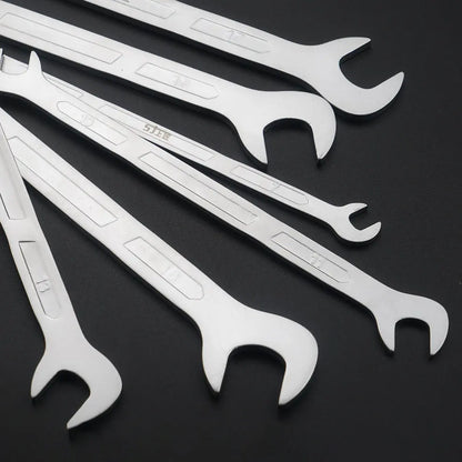 Professional Slant Long Open End Wrench Set Double Head Spanner Multi Function Auto Repair Tool