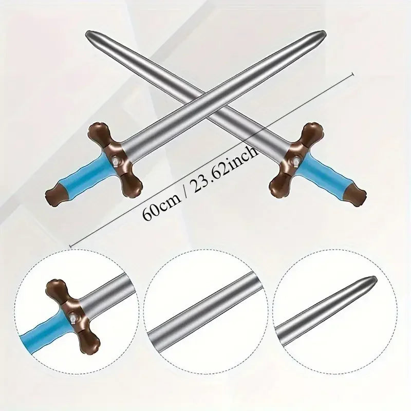 15 Espadas Inflables de PVC para Fiestas, Regalos para Eventos, Ideales para Carnavales, Cumpleaños, Bodas, Decoración
