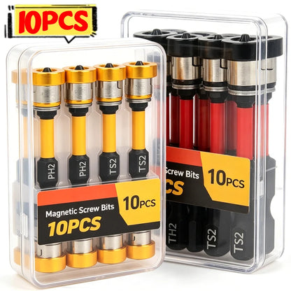 10/1x Screw Bits Plasterboard Magnetic Positioning Screwdriver Bits Hex Shank Drywall Extension Locating Batch Head Tools Parts