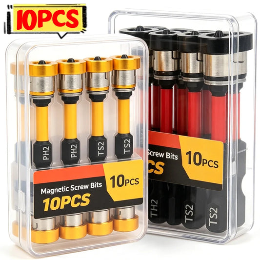 10/1x Screw Bits Plasterboard Magnetic Positioning Screwdriver Bits Hex Shank Drywall Extension Locating Batch Head Tools Parts