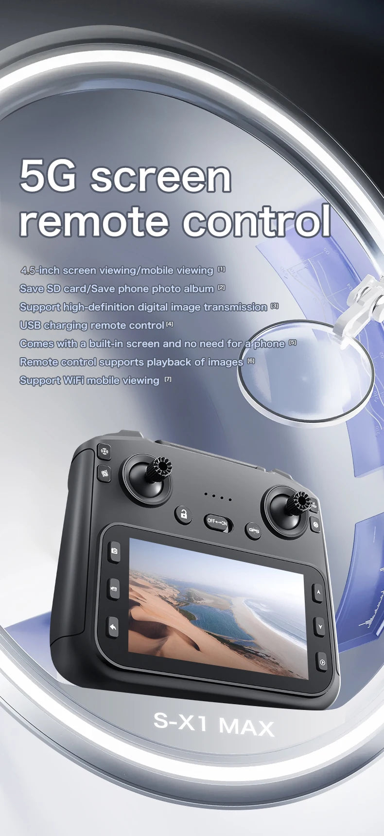 S-X1 MAX 4K Dron profesional con cámara HD cardán de 3 ejes GPS Dron sin escobillas 5G WIFI pantalla Control remoto RC Quadcopter Juguetes