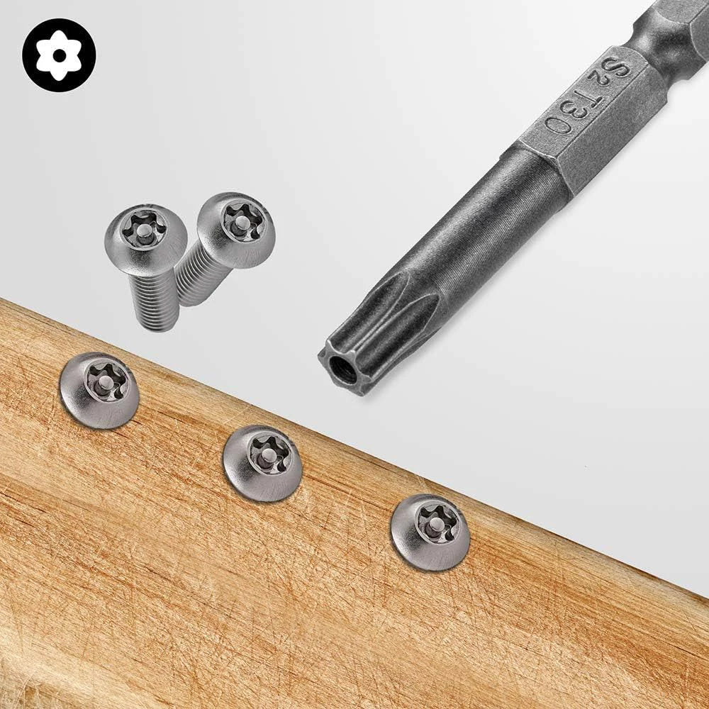11 PCS T6-T40 Torx Security Bit Set S2 Steel Magnetic Star Screwdriver Set for Shark Vacuum 50/100mm