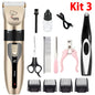 Electric Pet Clipper Grooming Kit for Dogs, Rechargeable Trimmer for Cat Hair Removal, Professional Grooming Set