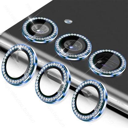 Diamond Camera Lens Protector Ring Cover For Samsung Galaxy S25 Ultra 5G S24 Plus S23 S25 FE S22 Tempered Glass Protective Film