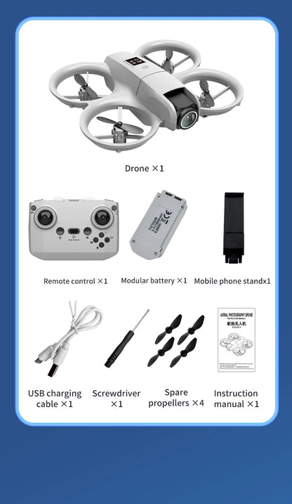 Mini Dron H135 4K Profesional con Cámara Dual, Modo Sin Cabeza, Evitación de Obstáculos, WiFi FPV, Dron 360 °   Helicóptero de Juguete RC Quadcopter
