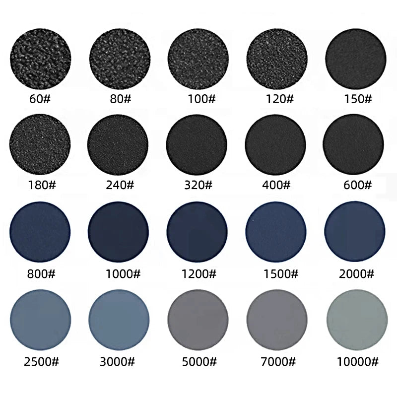 10/20/50 Pcs Detail Micro Sander Kit 3.5 X 1 Inch Hook and Loop Sandpaper Assorted 60-10000 Grits for DIY Crafts Wood Polishing