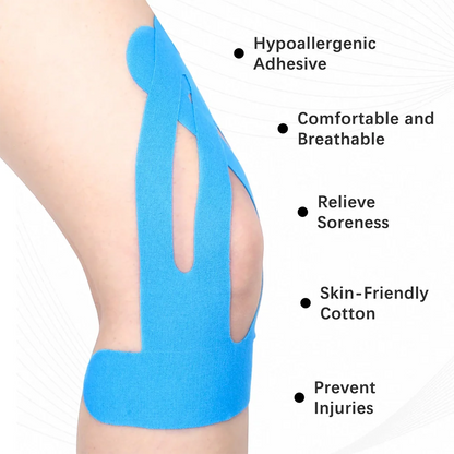 10PCS Kinesiology Tape for Knees, Waterproof & Elastic, Breathable Knee Tape, Athletic Tape Provide Support & Stability for Running