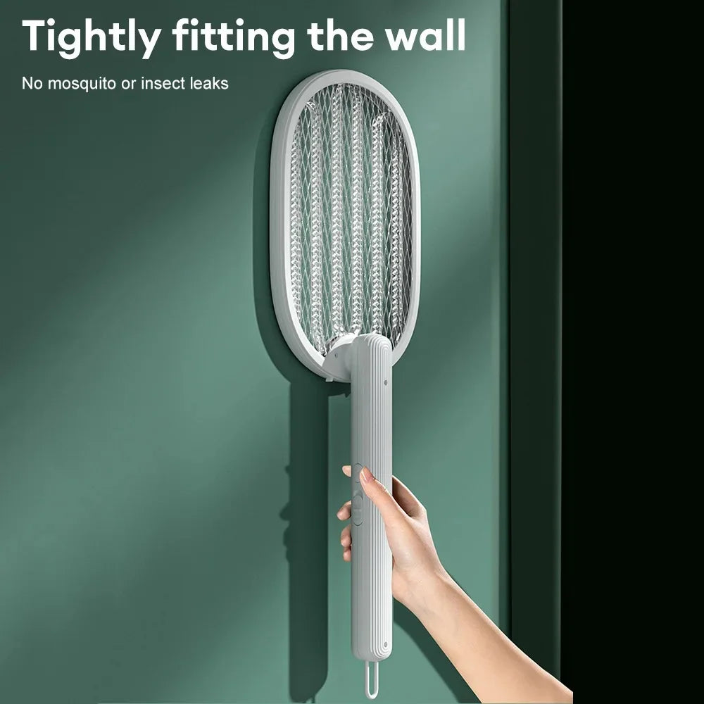 Foldable Electric Mosquito Swatter Mosquito Killer with UV Light USB Rechargeable Electric Bug Zapper Fly Bat Insect Swatter