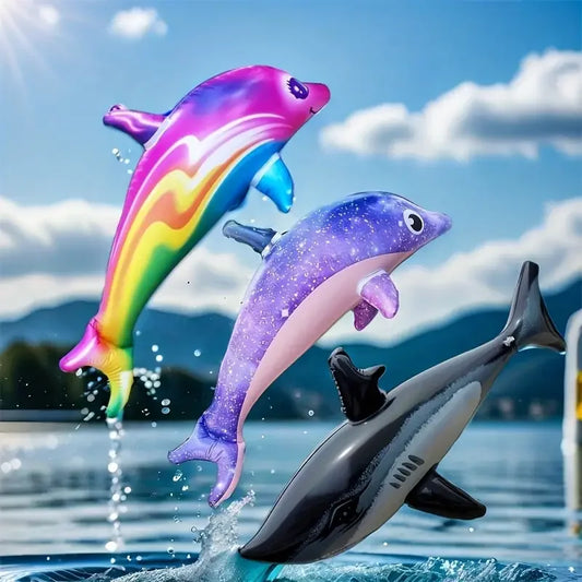 Inflatable Shark & Dolphin Pool Party Toys
