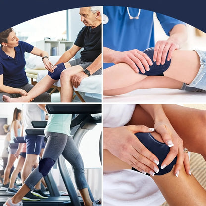 Reusable Knee Ice Pack Wrap, Adjustable Cold Compress for Knee, Cold Therapy Gel Pads for Pain Relief and Sports Injuries