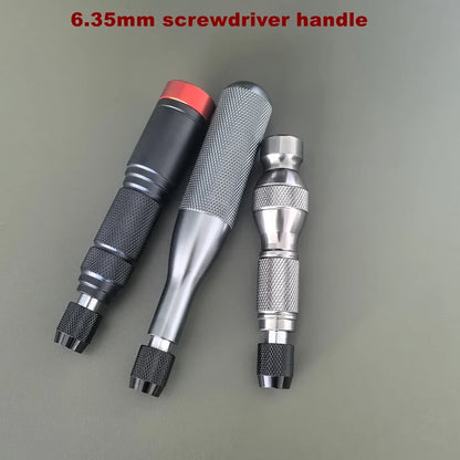 Quick Release 1/4 Inch Hex Shank Screwdriver Bit Holder Aluminum Alloy DIY Tool Manual Handle