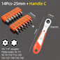 Torx Screwdriver Bit Set Tamper Proof Security Drill Bits 25mm Long Magnetic Flat Head 1/4” Hex Screw Driver Hand Tools T5-T40