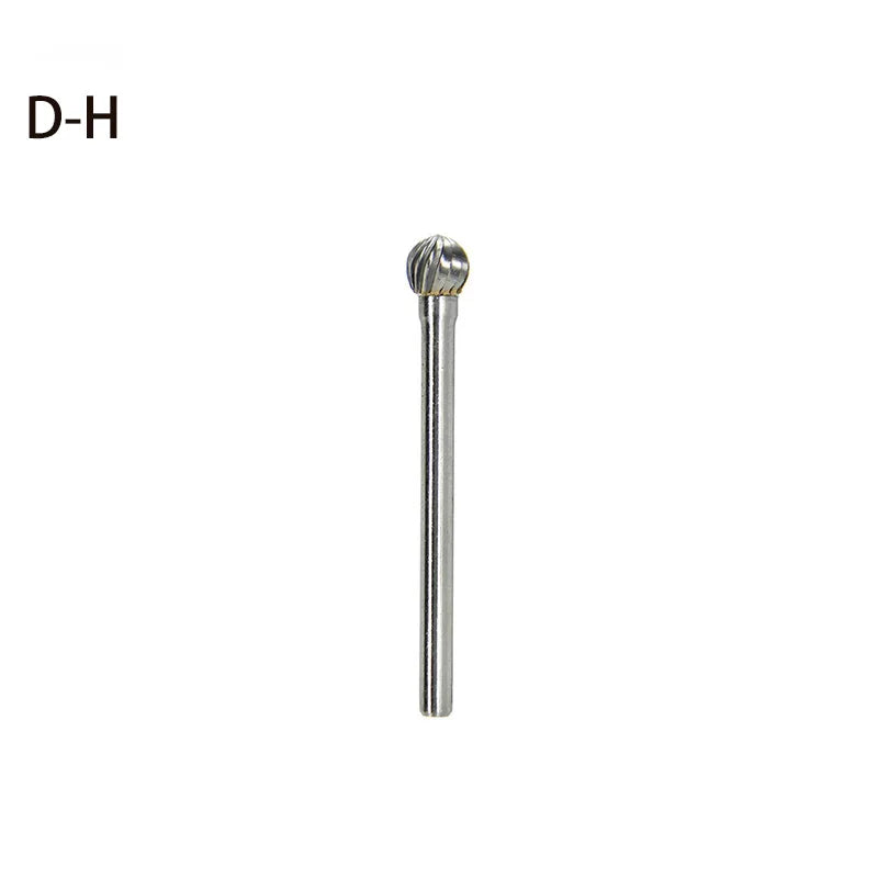 High-speed Steel Rotary Burr Carving Burr Bits Double Diamond Cut Dremel Tools for Wood Stone Carving Steel Metal Working