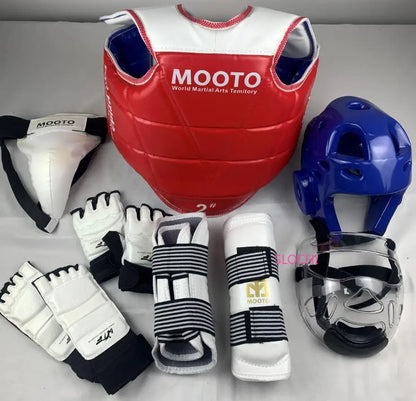 Equipo de Protección para Combate de Taekwondo, Set de Entrenamiento, Equipo de Combate Real, Set de Protección para Artes Marciales de Competición Reforzado