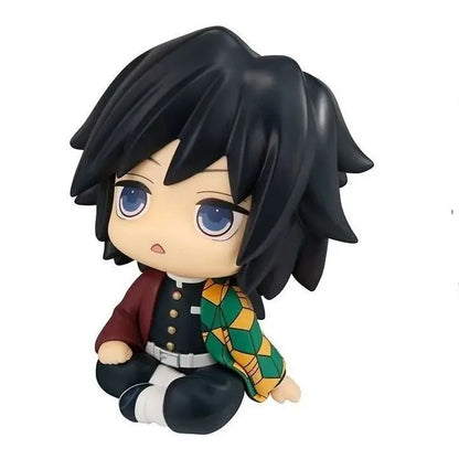 Figura Demon Slayer-cabeza móvil Tokito y Tomioka Mugen tren película modelo de acción estatua de Anime coleccionable decoración de escritorio
