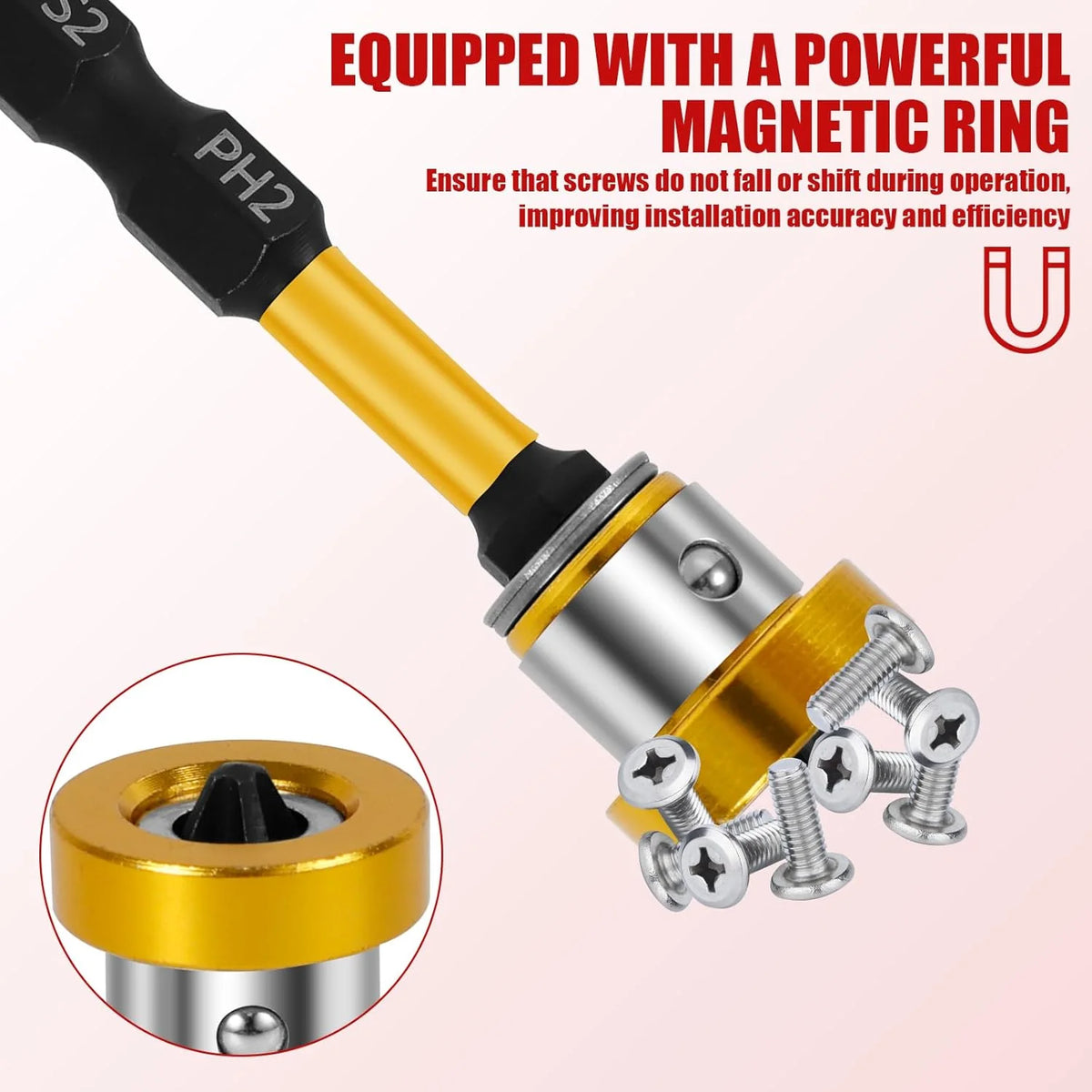Positioning Screwdriver Bits Steel Magnetic Batch Head For Plasterboard Drywall Locating Batch Head Screws Setter Drilling Tool