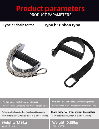 Wrist Strengthener Adjustable Resistance Grip Forearm Trainer Gym Equipment for Barbell Attachment Arm Muscle Training Fitness