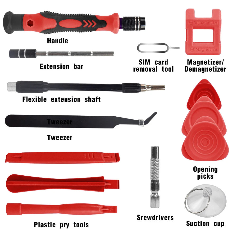 115-in-1 Magnetic Screwdriver Bit Kit, Torx Phillips Screwdriver Set with Removal Wrench, Repair Hand Tools for Phone & PC