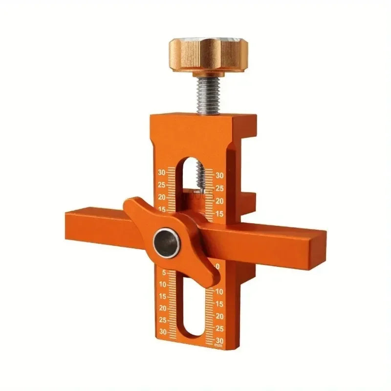2 in 1 Cabinet Door Installation Positioner, 6/8/10mm Rebounder Punching Mounting Jig for Wardrobe Cabinet Door Panel Installation