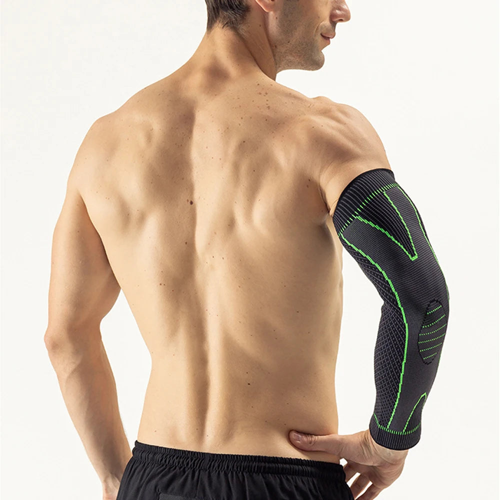 1PCS Sports Arm Compression Sleeve Anti-Slip Elbow Support for Men and Women Cycling Basketball Football Volleyball Baseball Tennis Golf