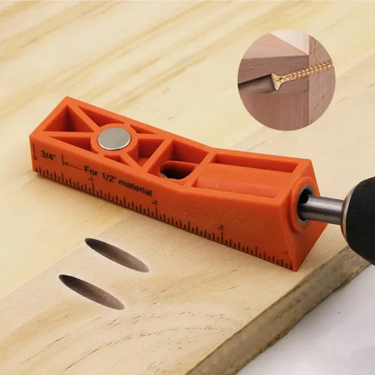 Pocket Hole Jig Oblique Hole Drill Guide Locator, Woodworking Angle Hole Punch Positioner for Furniture Joint DIY Carpentry