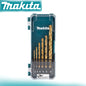Juego de brocas metálicas Makita D-72833 HSS-Tin 2-8MM 6 piezas, accesorios multifuncionales para herramientas de perforación en espiral con vástago recto