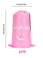Smile Nylon Laundry Bag Travel Storage Pouch Machine Washable Dirty Clothes Storage Wash Drawstring Bag Large Capacity
