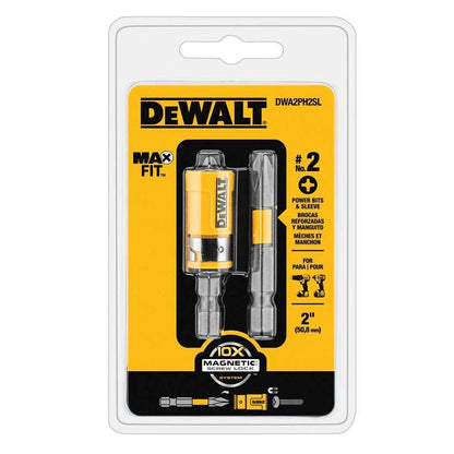 DEWALT Original PH2/PH3/SL8 Bits DWASLVMF2 DWA2PH2SL Hexagonal Sleeve Magnetic Ring Medium Small Box Set Tool Attachments