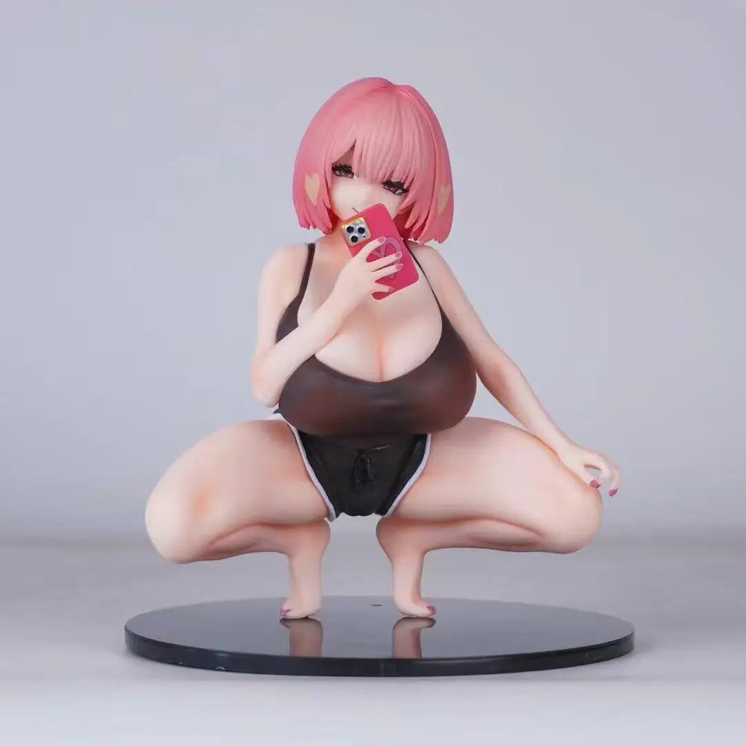 Figura de Chica Anime a Escala 1/6 en Pose Agachada, en Caja, de PVC, Coleccionable, Adorno de Escritorio para Entusiastas de la Colección de Anime para Adultos