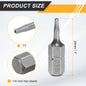 2/5/10pcs T6 T8 T10 T15 T20 T25 T27 T30 T40 Torx Screwdriver Bit 1/4" Hex Shank 25mm S2 Star Head Hex Security Screw Driver Bits