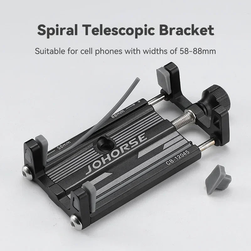 CNC Four-Claw Bike Phone Holder, Scalable Aluminum Alloy Bracket for Motorcycle and Electric Bicycle Smartphone Mount