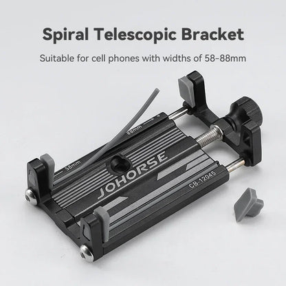 CNC Four-Claw Bike Phone Holder, Scalable Aluminum Alloy Bracket for Motorcycle and Electric Bicycle Smartphone Mount
