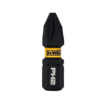 DEWALT DT70555T FLEXTORQ PH2 25mm Impact Screwdriver Bit Set, 25 Pieces, with Mini Storage Box, Fasteners, and Power Tool Accessories