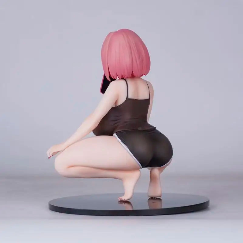 Figura de Chica Anime a Escala 1/6 en Pose Agachada, en Caja, de PVC, Coleccionable, Adorno de Escritorio para Entusiastas de la Colección de Anime para Adultos