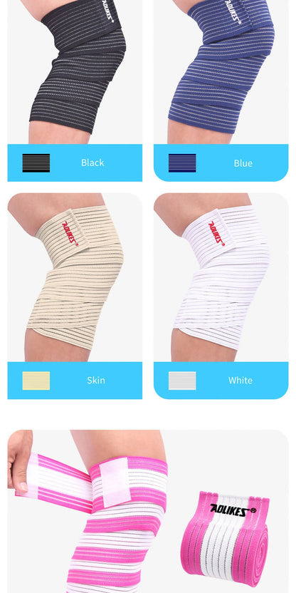 AOLIKES 1PC 40-180cm Compression Bandage Protector Knee Support Brace Sports Elastic Elbow Straps Leg Bands Bandage Workout Wrap