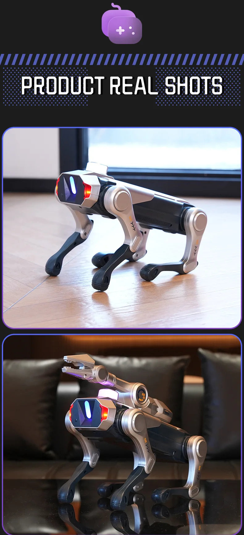 Jjrc Nuevo Perro Robot Interactivo Inteligente con Control Remoto, Canta, Baila y Programable, Mascota Electrónica, Juguete Transfronterizo
