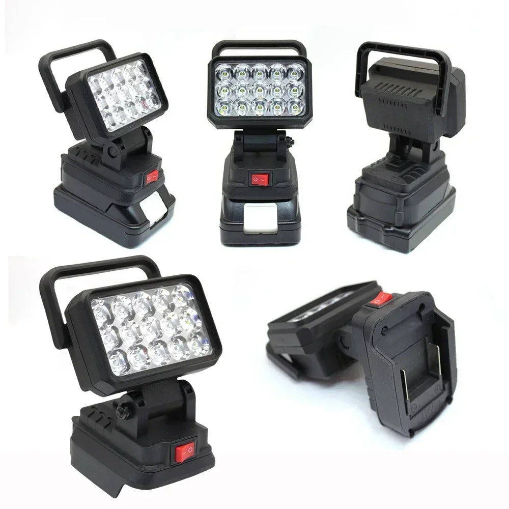 Luz de trabajo LED de 3 pulgadas para batería Makita de 18V/21V BL1830, foco para exteriores, lámpara de emergencia, accesorios para herramientas eléctricas