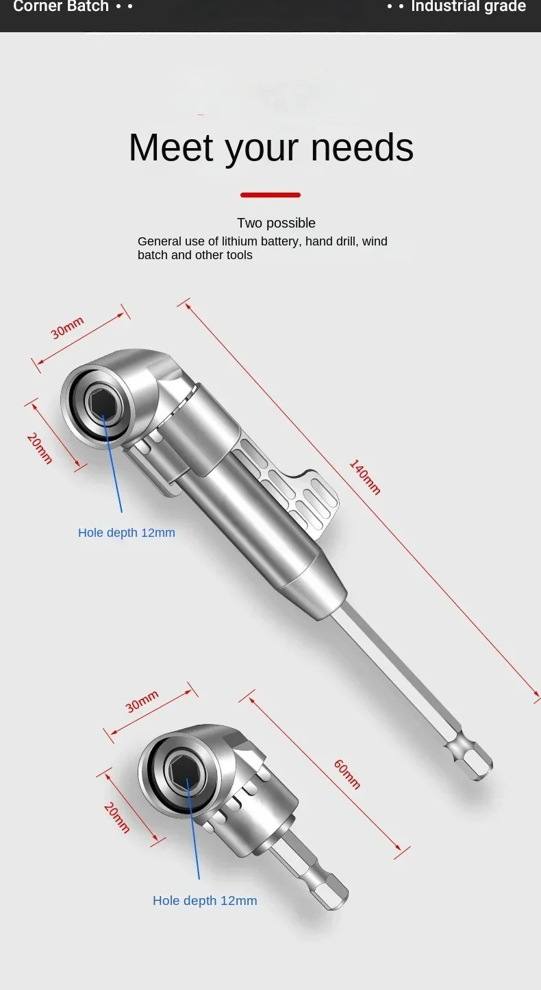 Industrial Grade 1/4" Hex Magnetic Screwdriver Bit Quick-Change Holder Extension Rod Drive Guide Hand Tool Set for Impact Drill Bits