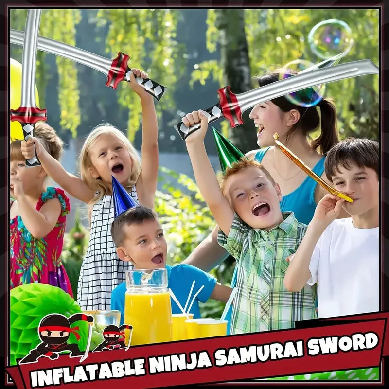 12 Uds espada inflable de samurái Ninja espada de samurái inflable juguete espada de samurái inflable