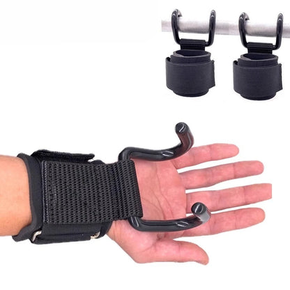 Weightlifting lifting hooks with wrist straps, gym bar straps, weightlifting hook straps, pull-up straps, powerlifting gloves